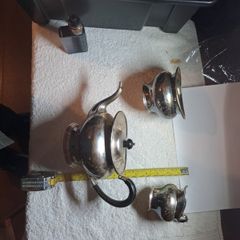 Antique silverplate coffee set.