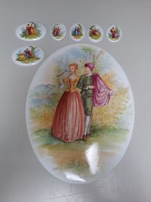 7 Porcelain plaques Vintage