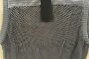 mens mesh gray tank top size small retro designer wear