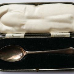 Antique Edwardian Hallmarked Sterling Silver Cased Teaspoon Sheffield 1906