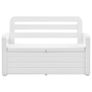 Garden Storage Bench 132.5 cm Plastic White Image 5