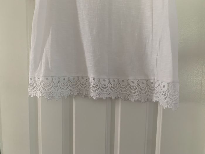 White Lace Cold Shoulder Top