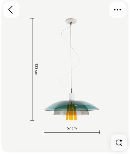 Large Ceiling glass pendant. Made.com . BNIB. Retail gbp139