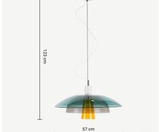 Large Ceiling glass pendant. Made.com . BNIB. Retail gbp139