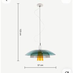 Large Ceiling glass pendant. Made.com . BNIB. Retail gbp139