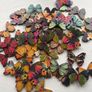 50 wooden Colorful butterfly shape buttons Image 2