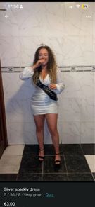 Sparkly silver dress like new worn once