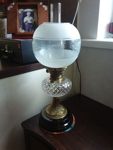 2 double burner oil lamps