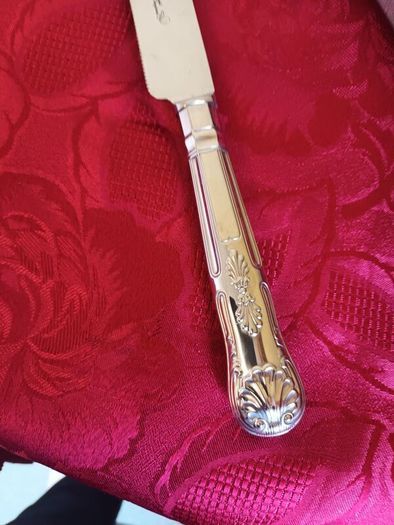 Silver Plated 'King's Pattern Handle Cake/Bread Knife