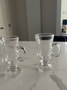 2 Irish coffee glasses