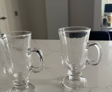 2 Irish coffee glasses