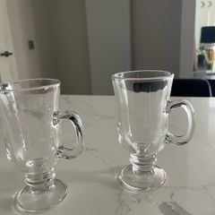 2 Irish coffee glasses