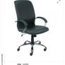 Green leather office chair Image 9