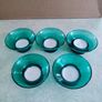 Lovely Set Of 5 Turquaze Glass Night Light Candle Holder Image 2
