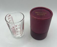 antique medicine cup and case