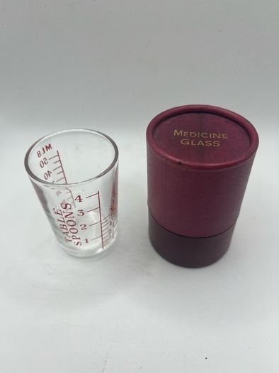 antique medicine cup and case