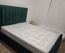 Luxury Emerald Green Bed and  Mattress  Bought Feb 2026  Nearly New