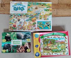 Vintage Children's Jigsaw Puzzle Bundle of 3 sets