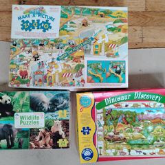 Vintage Children's Jigsaw Puzzle Bundle of 3 sets