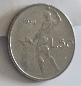 Italian 50 Lire 1979 Beautiful VF coin