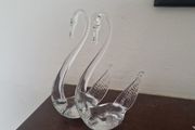 glass swans