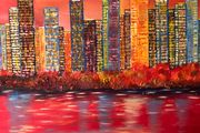 Red City original Oil Painting