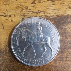 1977 Great Britain 25 Pence Silver Jubilee Elizabeth II Commemorative Coin, free standard postage