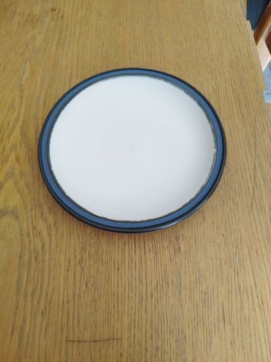 Blue and white