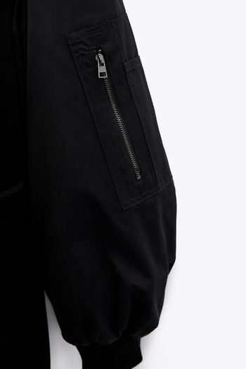 Zara Contrast Bomber Coat