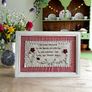 Vintage Embroidered Gingham Picture Frame Image 5