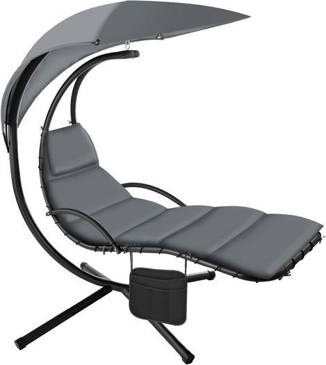 Indoor & Outdoor Hanging Lounger with Frame, Floating Lounger with Paraso