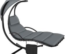 Indoor & Outdoor Hanging Lounger with Frame, Floating Lounger with Paraso