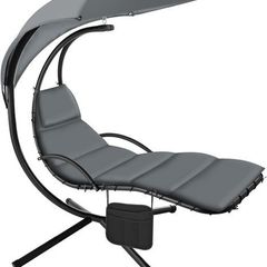 Indoor & Outdoor Hanging Lounger with Frame, Floating Lounger with Paraso