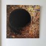 Limited edition contemporary tech-art, abstract series - Black oil spheres / gold leaf texture Image 3