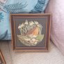 Three framed slate pictures. Two Robins & One Horse Image 3