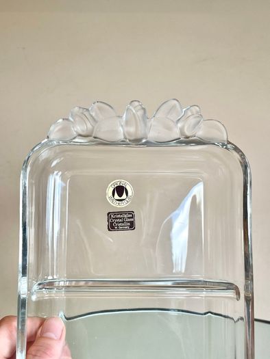 Mid Century Walther Crystal Glass Dish, Vintage West Germany