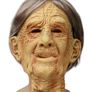Old woman Halloween latex mask with hair. Image 3
