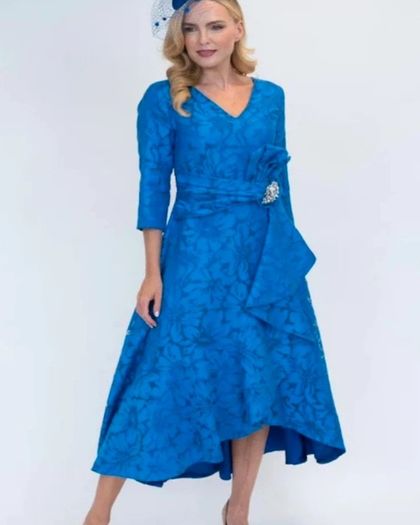 Cassandra Ladies dress with matching facinator Mother of the bride or Mother of the groom