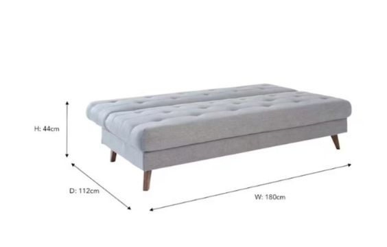 Robson Click Clack Sofa Bed with Storage - Grey
