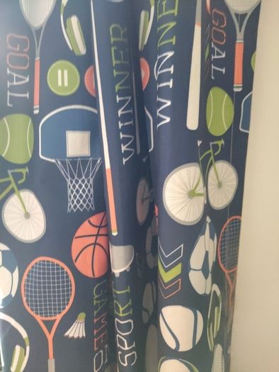Sports Kids Darkening Black out  Curtains Great For Summer