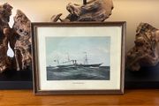 Antique Lithograph Waterloo Ship