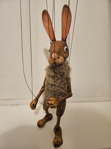 Hare Czech Handmade Wooden Marionette