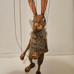 Hare Czech Handmade Wooden Marionette
