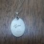 Carved Pewter Pendant and Chain Image 2