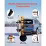 Folding Hitch Mounted Ski & Snowboard Rack, Fits 50 mm Receiver, Carries up to 6 Pairs of Skis or 4 Snowboards, Adjustable Hitch-Mounted Rack for Car with Key Lock, Security Strap, Tilt Access Image 5