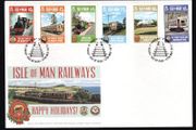 2013 Isle of Man Railways 140th Anniversary of Steam Railway and 120th Anniversary of Manx Electric Railway Douglas to Groudle Line  Commemorative Stamps First Day Cover (FDC)