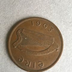 Special Irish coin for a Special Birthday - 1963 Irish Penny