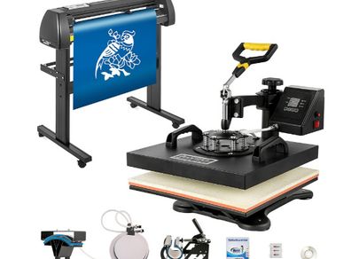 5 in 1 Transfer Heat Press Machine and  Vinyl Cutting Plotter Desktop Machine