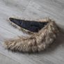 Plush brown faux fur collar Image 3
