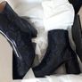 Whistles - Rowan Leather Zip Front Boots - Blue Black - UK 5 - RRP 285 Image 4